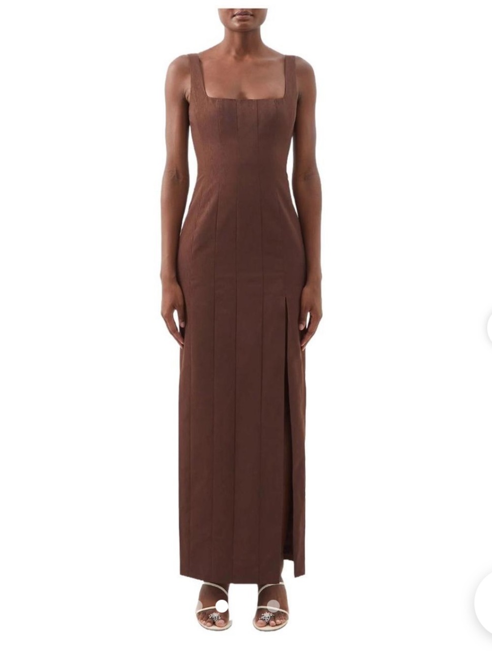STAUD Portrait Square Neck Dress